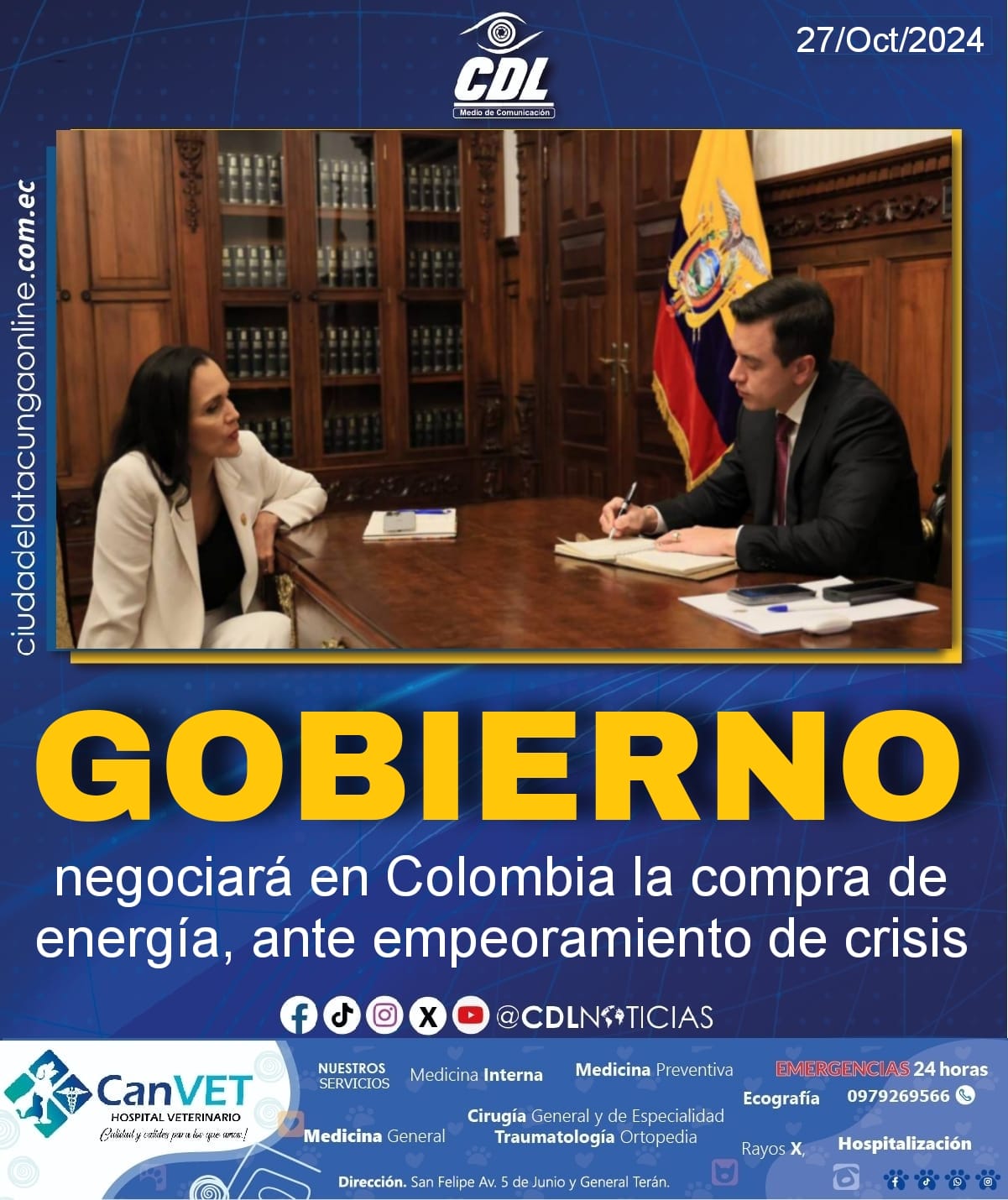 El Gobierno negociará en Colombia la compra de energía, ante empeoramiento de crisis
