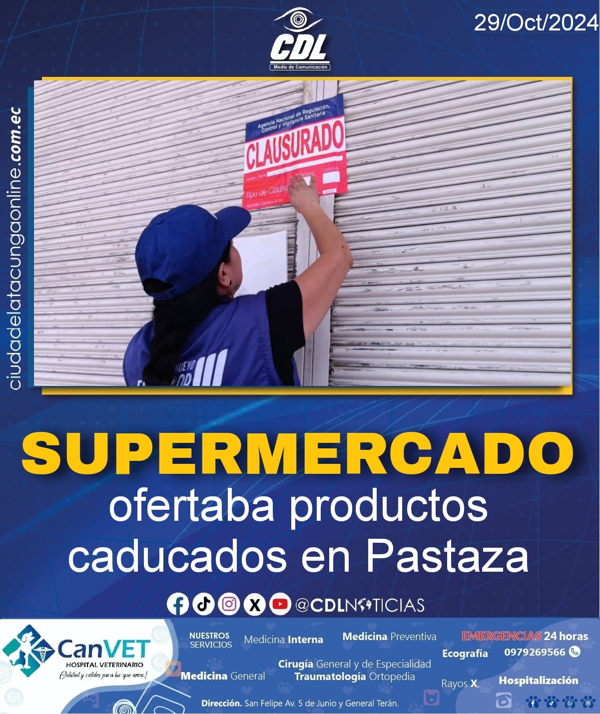Un supermercado ofertaba productos caducados en Pastaza