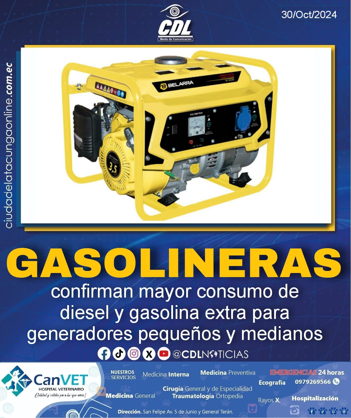 Gasolineras confirman mayor consumo de diesel y gasolina extra para generadores pequeños y medianos