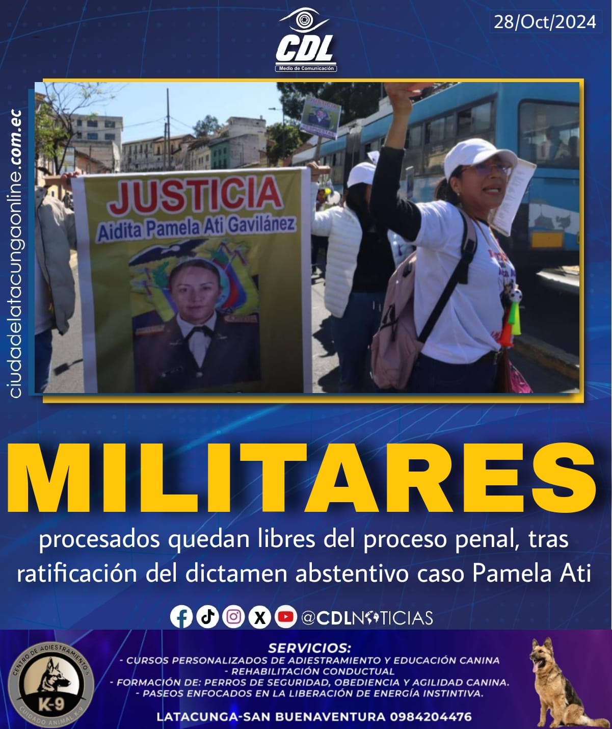 Los militares procesados quedan libres del proceso penal, tras ratificación del dictamen abstentivo caso Pamela Ati