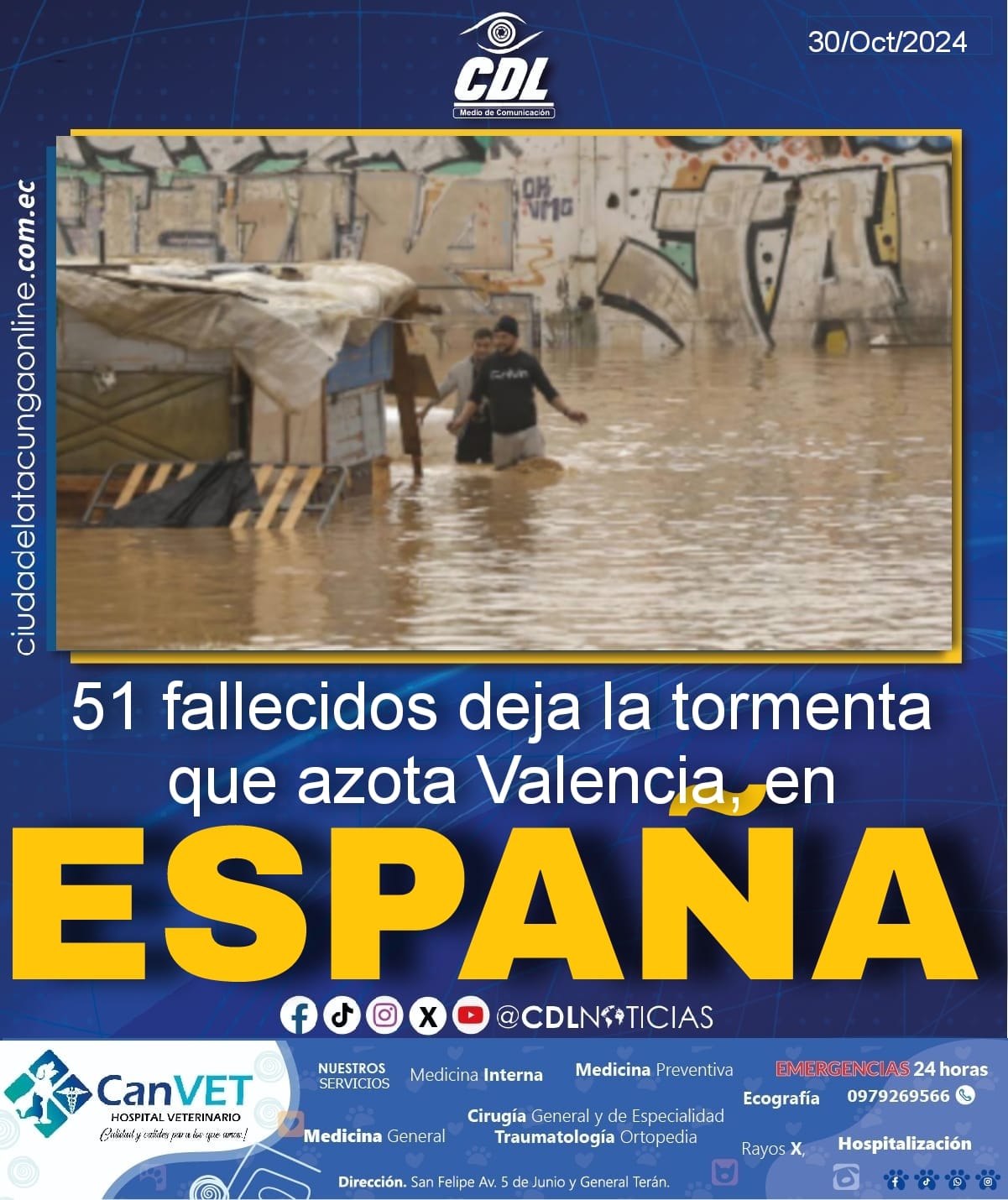 51 fallecidos deja la tormenta que azota Valencia, en España