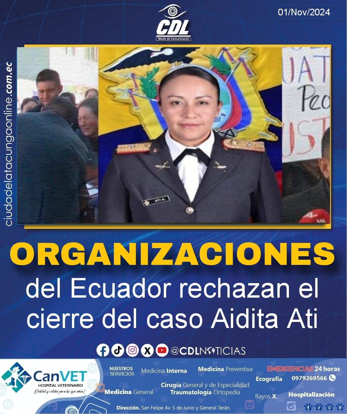 Organizaciones del Ecuador rechazan el cierre del caso Aidita Ati
