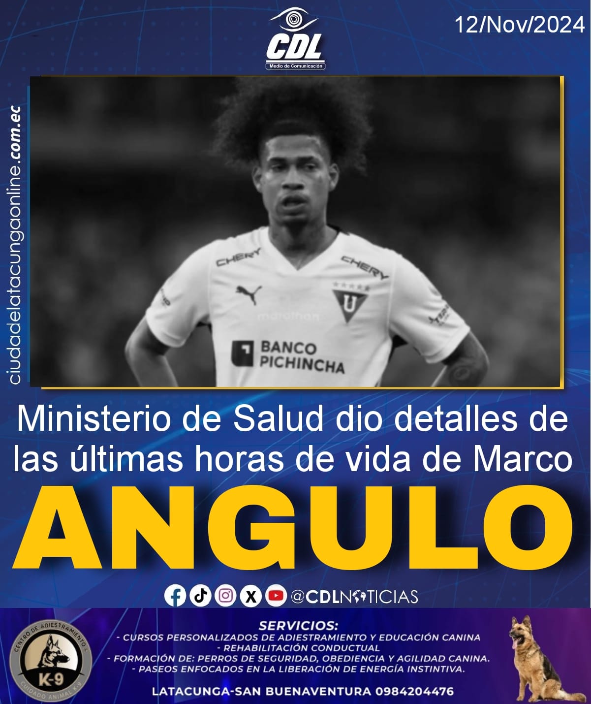Ministerio de Salud dio detalles de las últimas horas de vida de Marco Angulo