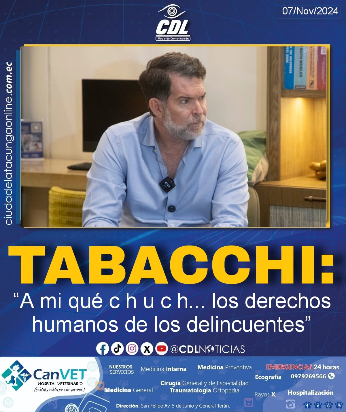 Tabacchi: “A mi qué c h u c h… los derechos humanos de los delincuentes”
