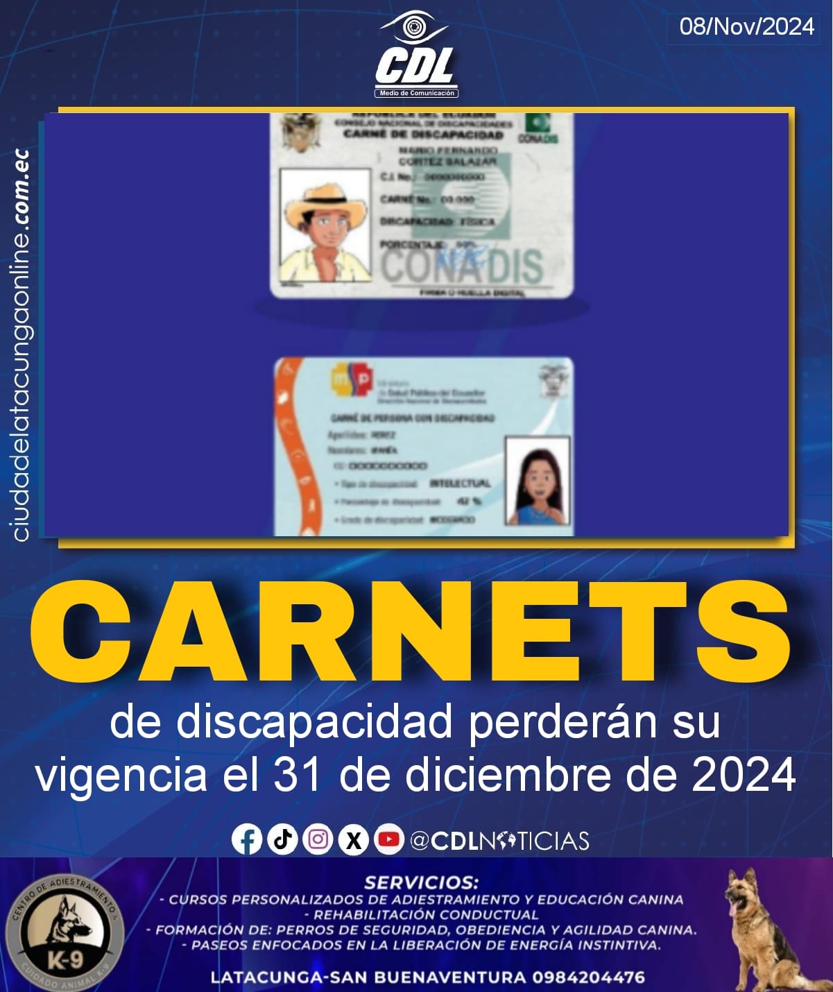 Los carnets de discapacidad perderán su vigencia el 31 de diciembre de 2024