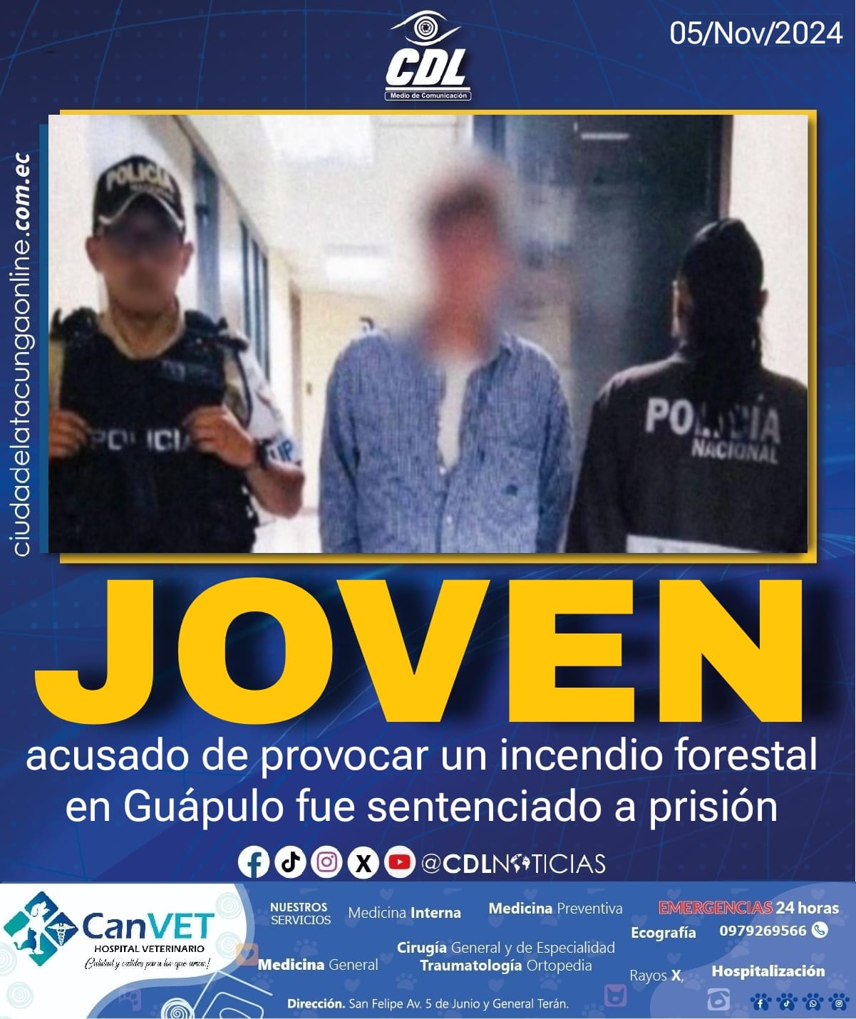 El joven acusado de provocar un incendio forestal en Guápulo fue sentenciado a prisión