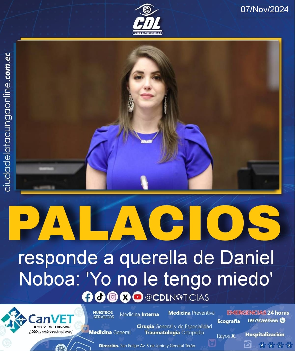 Mónica Palacios responde a querella de Daniel Noboa: ‘Yo no le tengo miedo’