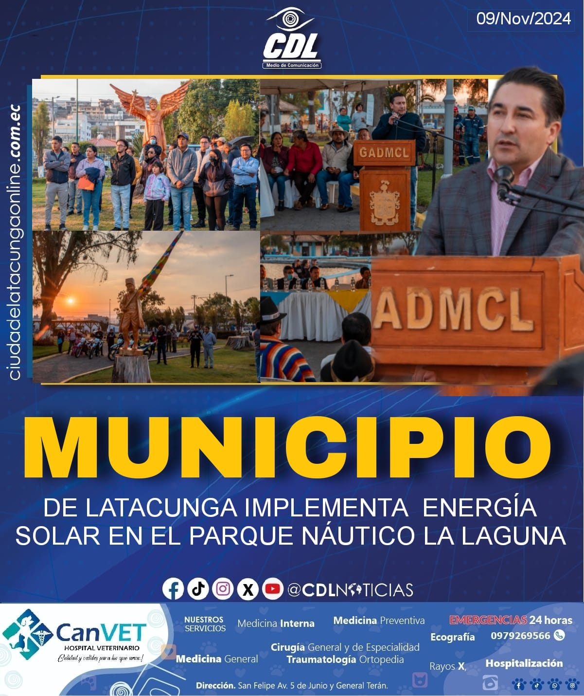 MUNICIPIO DE LATACUNGA IMPLEMENTA ENERGÍA SOLAR EN EL PARQUE NÁUTICO LA LAGUNA