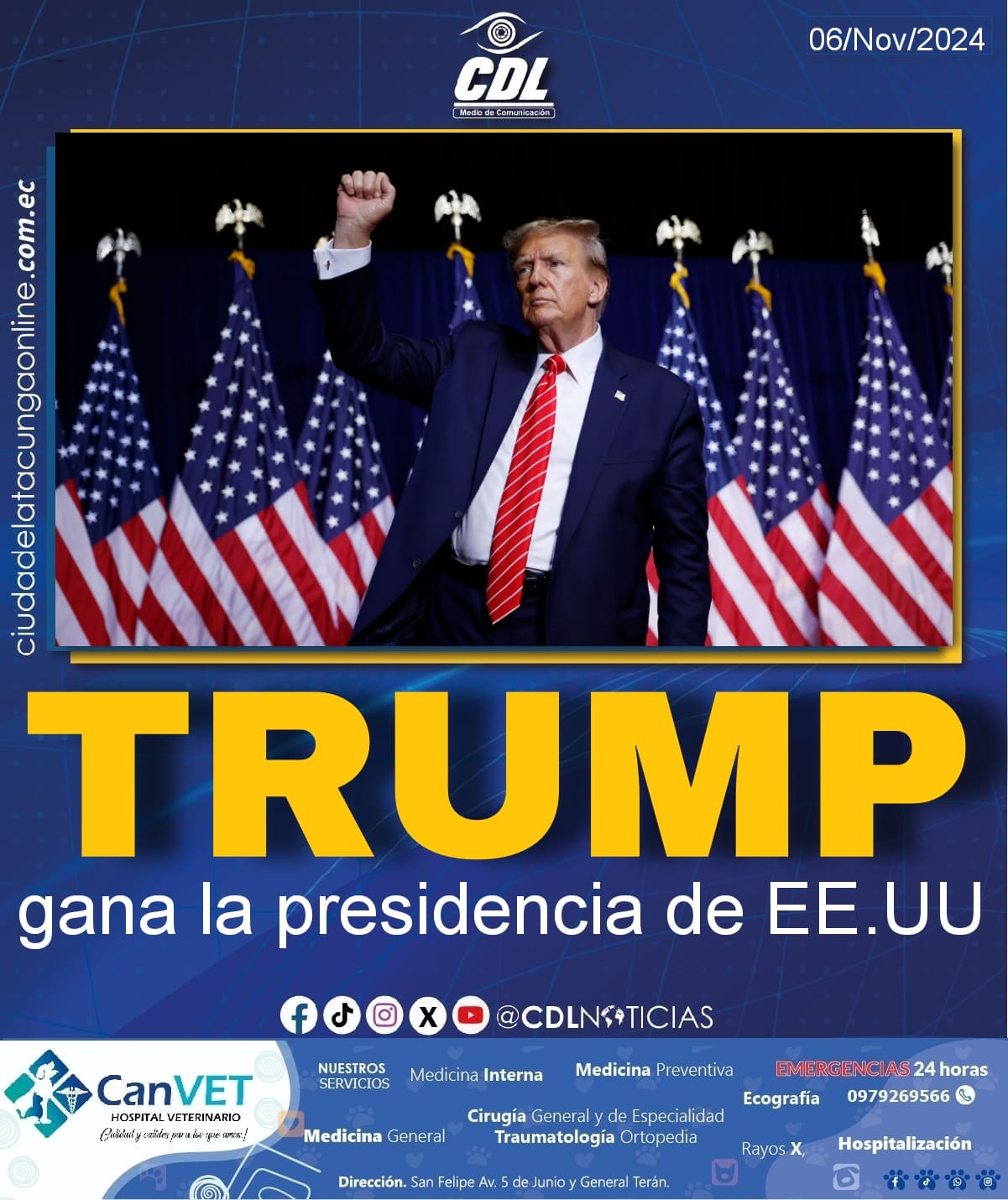 Donald Trump gana la presidencia de EE.UU