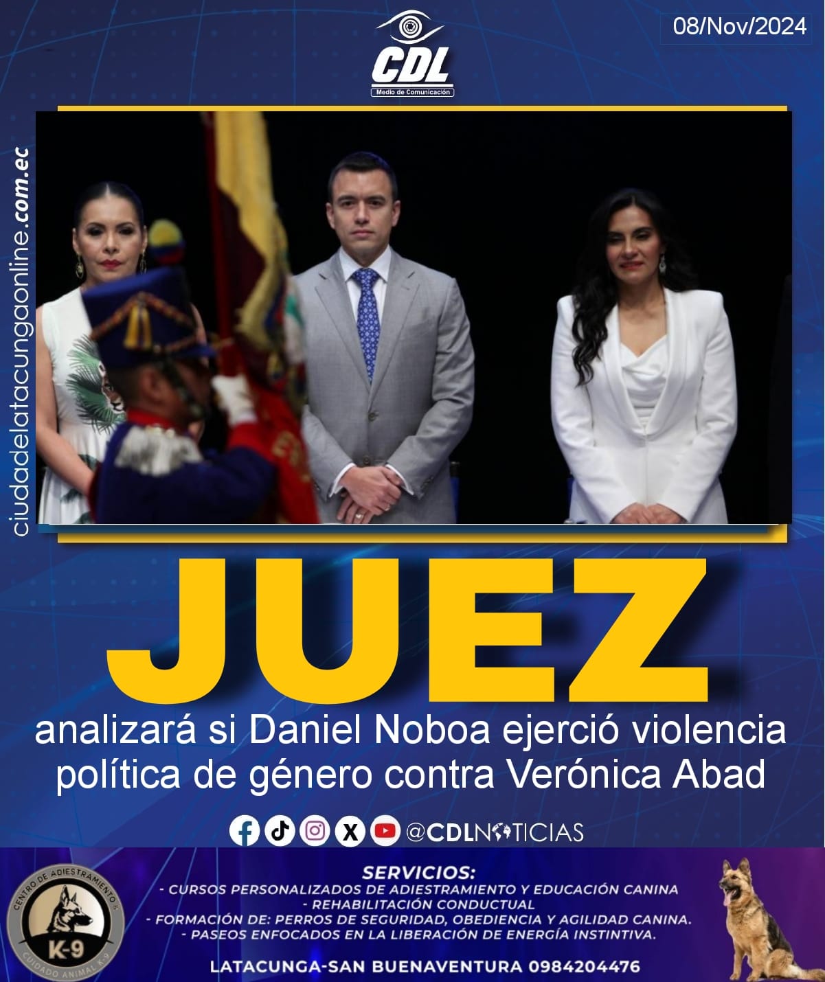 Un juez analizará si Daniel Noboa ejerció violencia política de género contra Verónica Abad