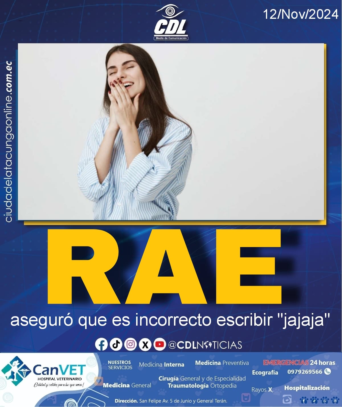 RAE aseguró que es incorrecto escribir «jajaja»