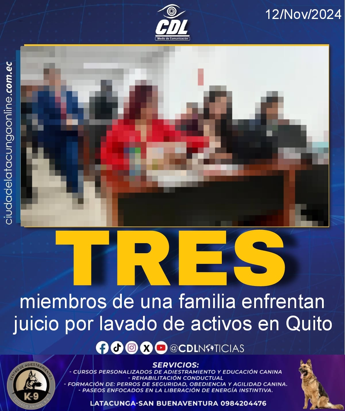 Tres miembros de una familia enfrentan juicio por lavado de activos en Quito