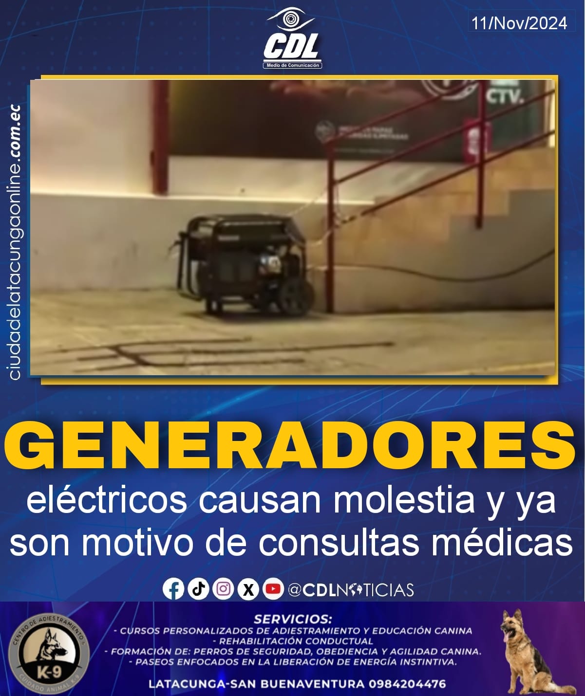 Los generadores eléctricos causan molestia y ya son motivo de consultas médicas