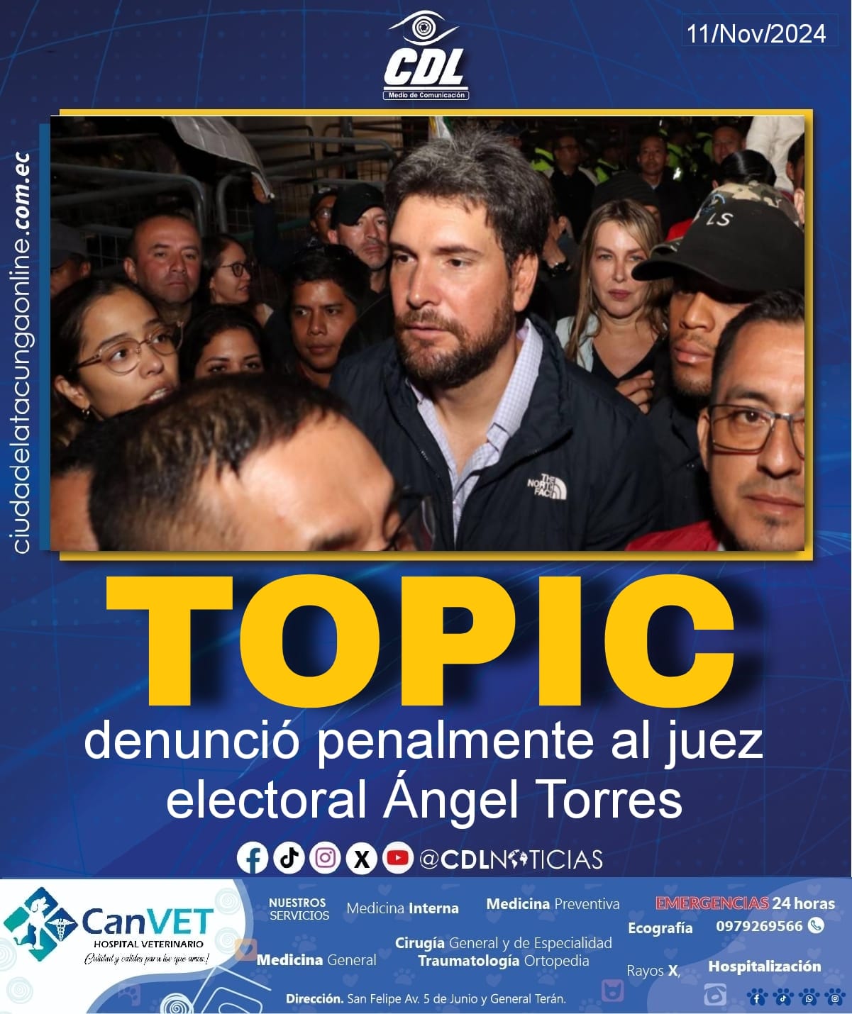 Jan Topic denunció penalmente al juez electoral Ángel Torres