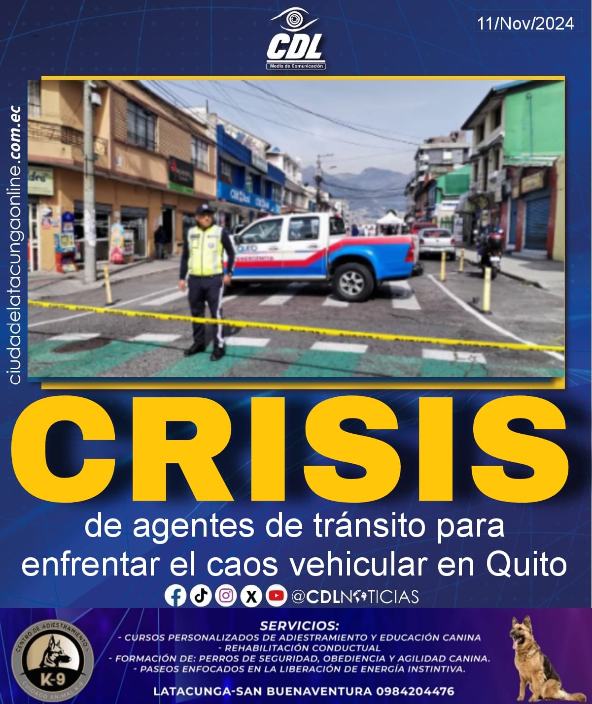 Crisis de agentes de tránsito para enfrentar el caos vehicular en Quito