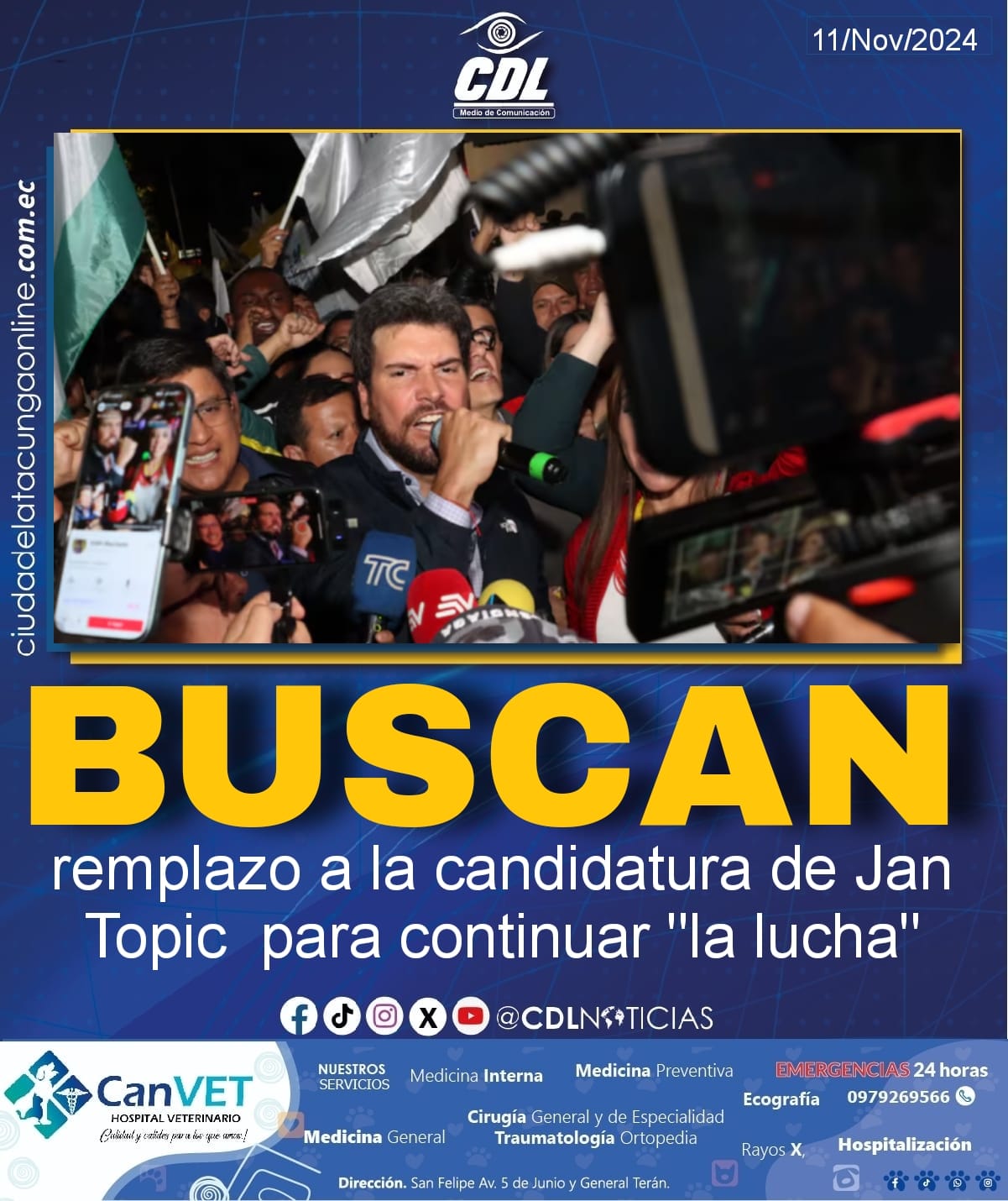Buscan remplazo a la candidatura de Jan Topic para continuar «la lucha»
