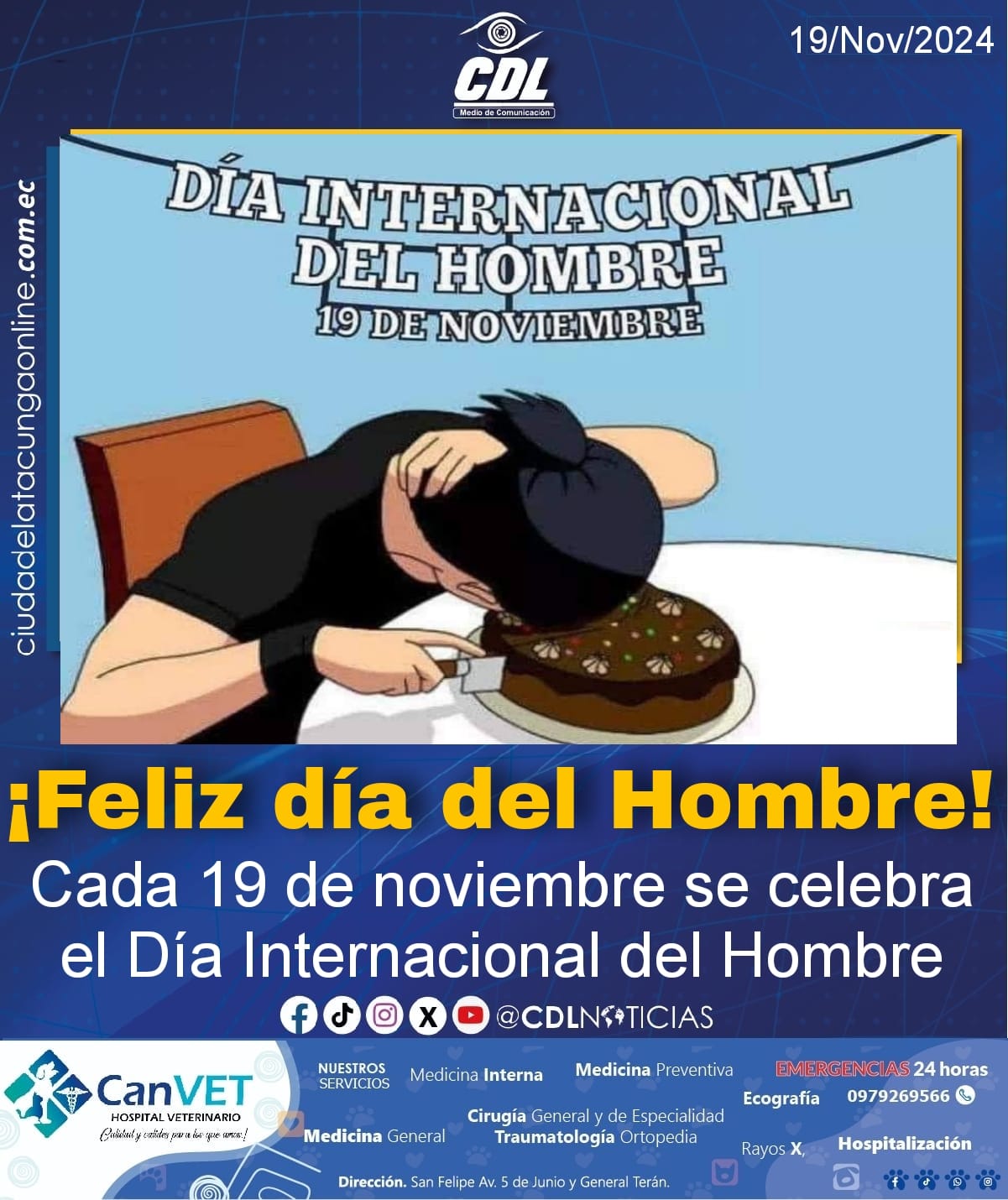 ¡Feliz día del Hombre! Cada 19 de noviembre se celebra el Día Internacional del Hombre