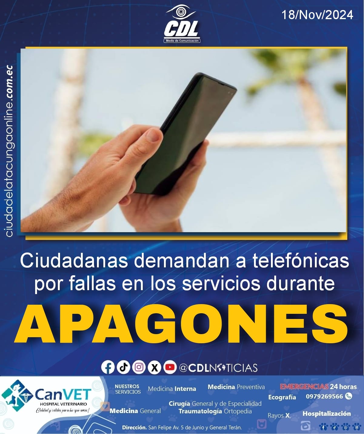 Ciudadanas demandan a telefónicas por fallas en los servicios durante apagones