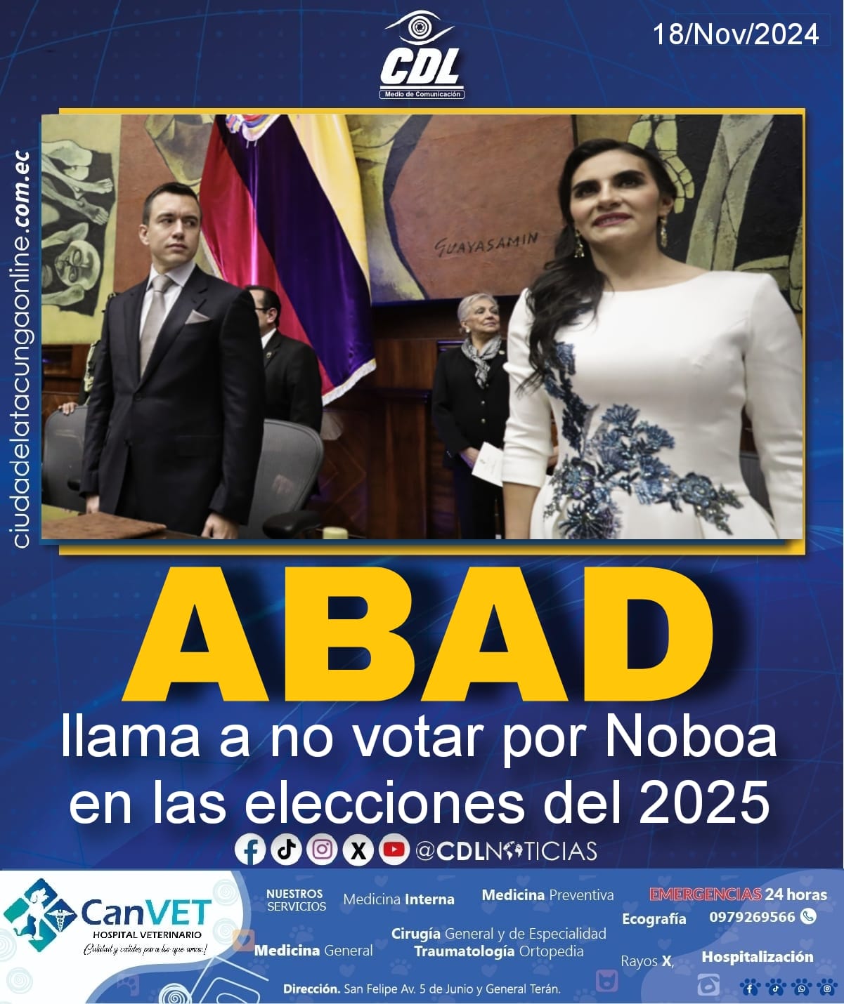 Verónica Abad llama a no votar por Noboa en las elecciones del 2025