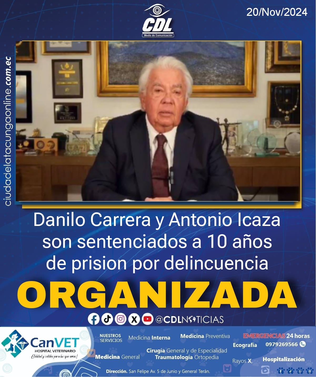 Danilo Carrera y Antonio Icaza son sentenciados a 10 años de prision por delincuencia organizada