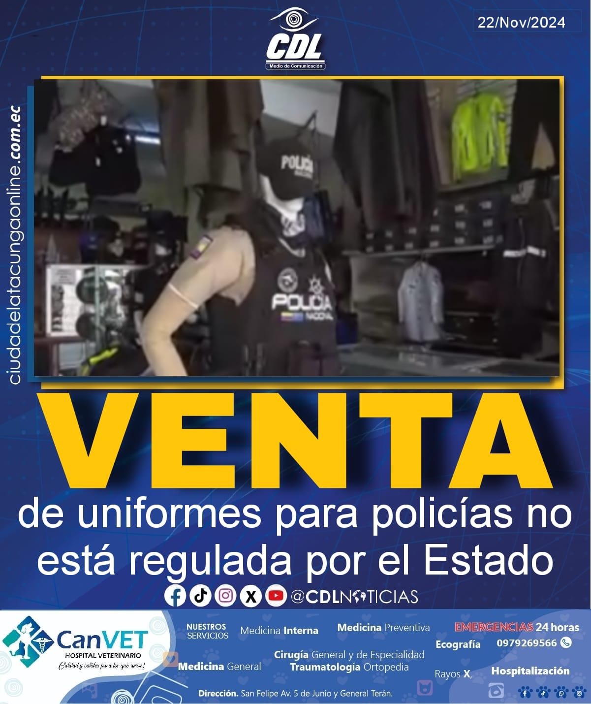 Venta de uniformes para policías no está regulada por el Estado