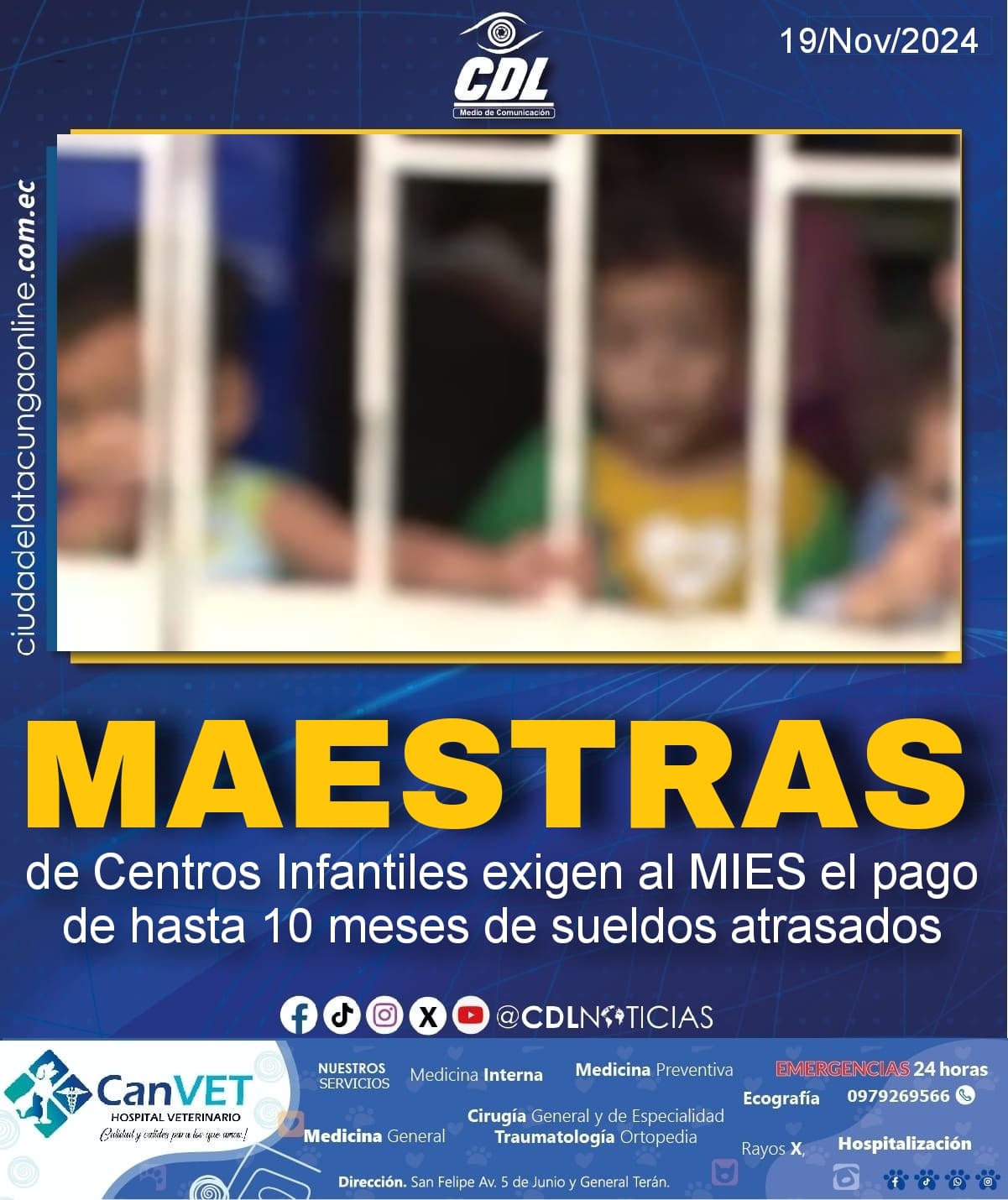 Maestras de Centros Infantiles exigen al MIES el pago de hasta 10 meses de sueldos atrasados