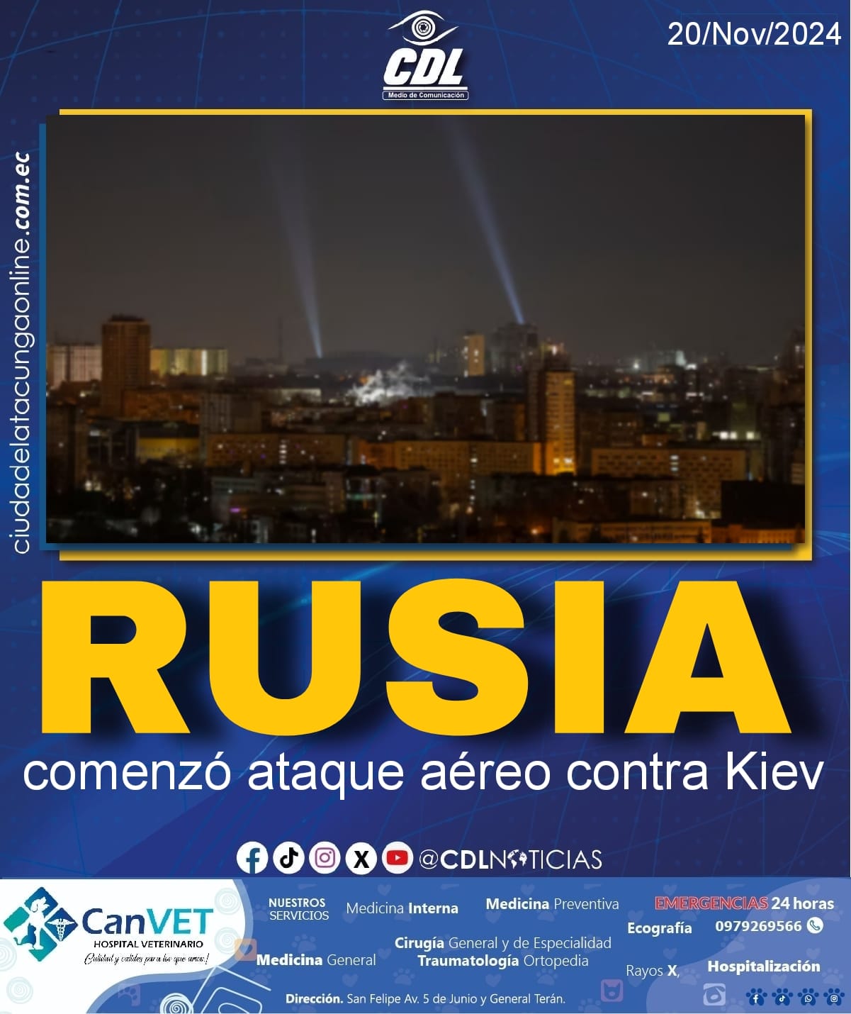 Rusia comenzó ataque aéreo contra Kiev