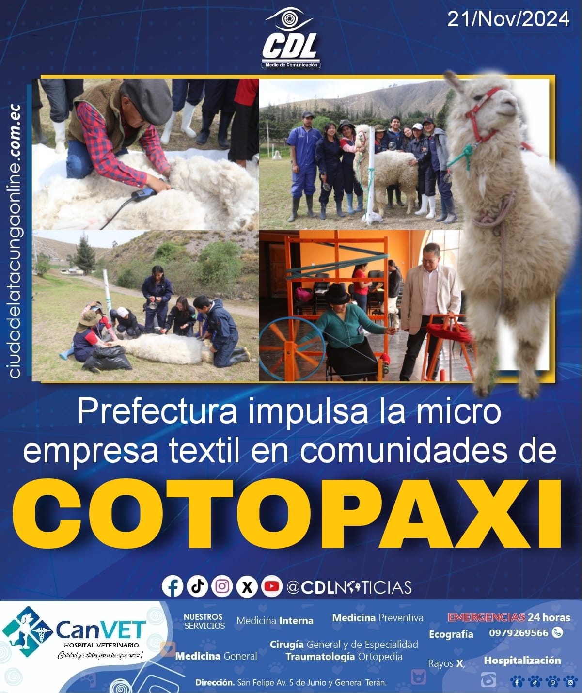 Prefectura impulsa la micro empresa textil en comunidades de Cotopaxi