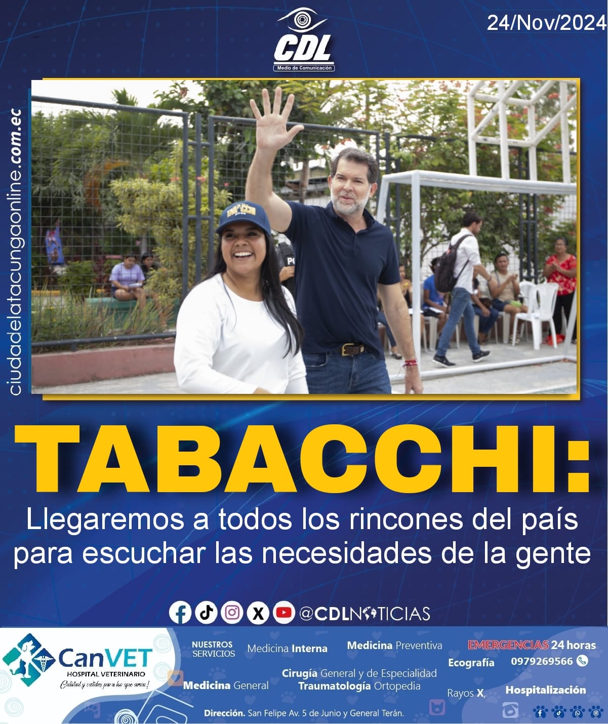 Tabacchi: Llegaremos a todos los rincones del país para escuchar las necesidades de la gente.