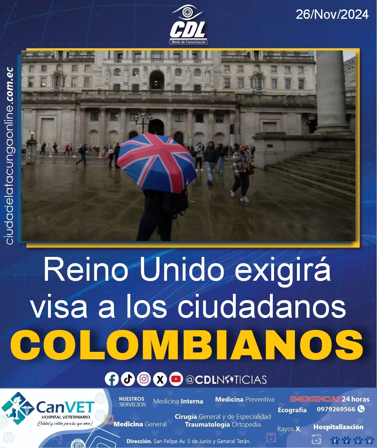 Reino Unido exigirá visa a los ciudadanos colombianos
