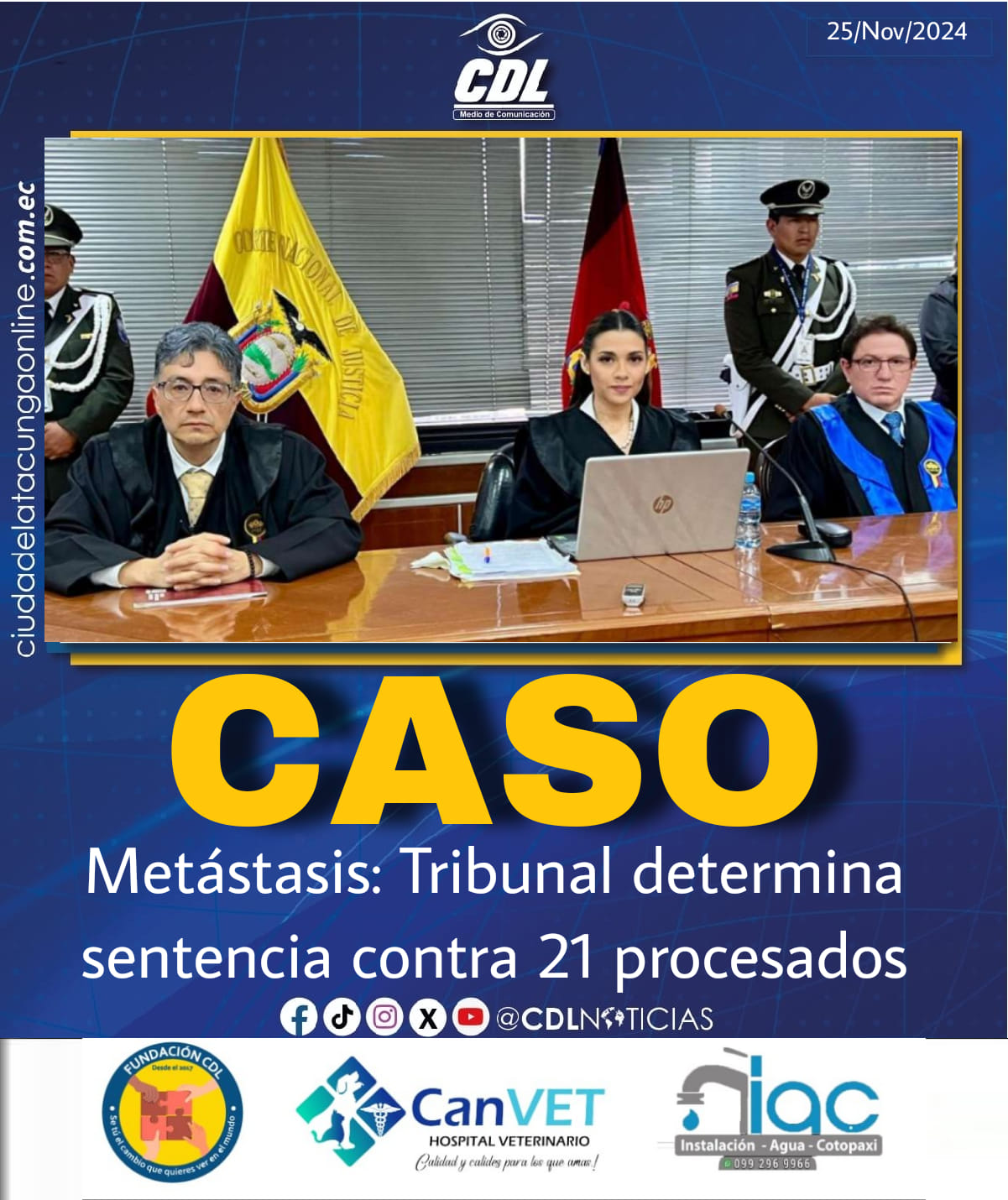 Caso Metástasis: Tribunal determina sentencia contra 21 procesados