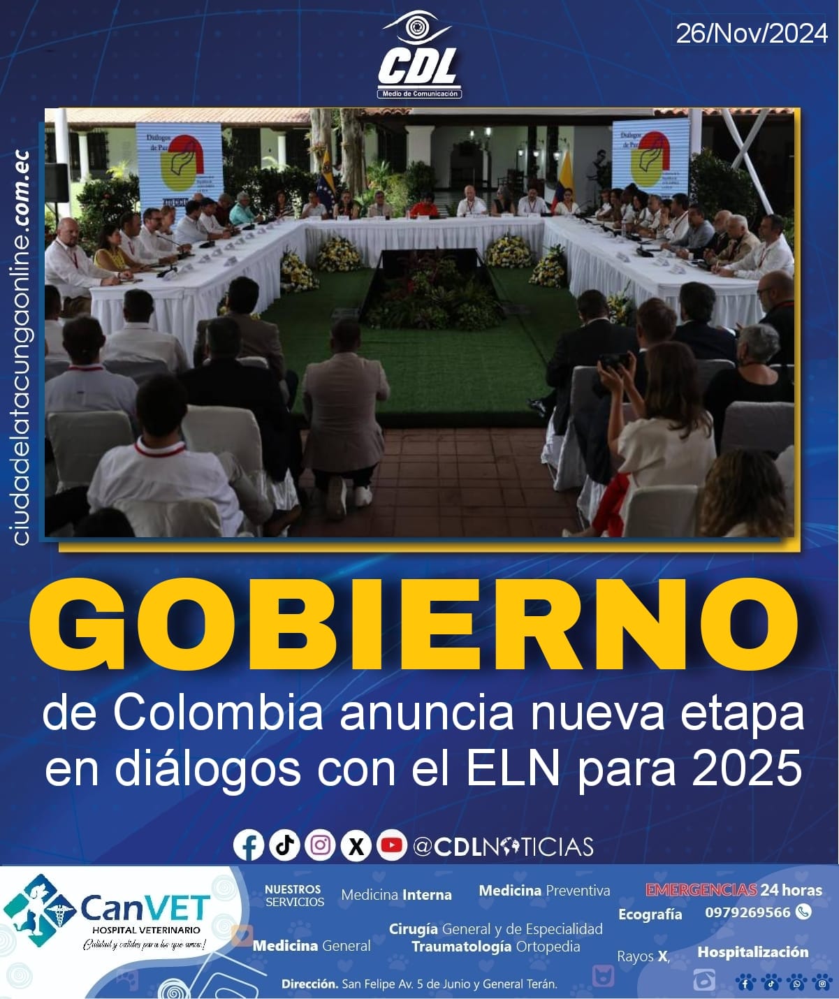 Gobierno de Colombia anuncia nueva etapa en diálogos con el ELN para 2025