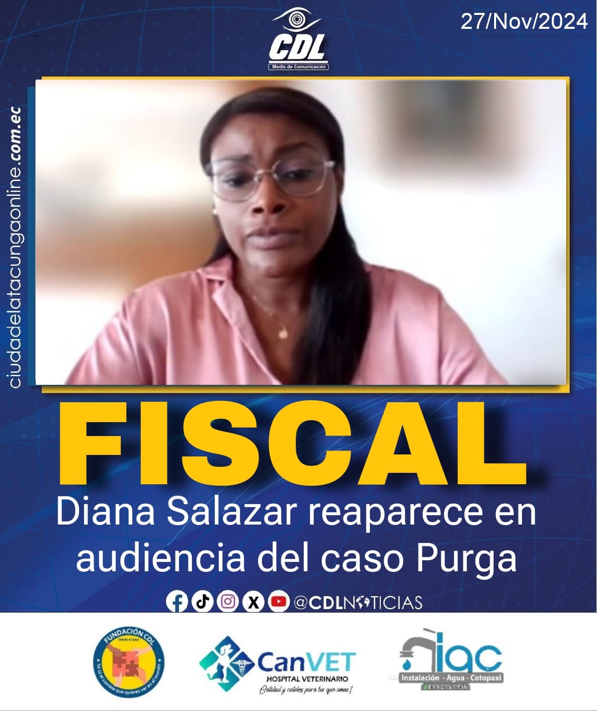 La fiscal Diana Salazar reaparece en audiencia del caso Purga