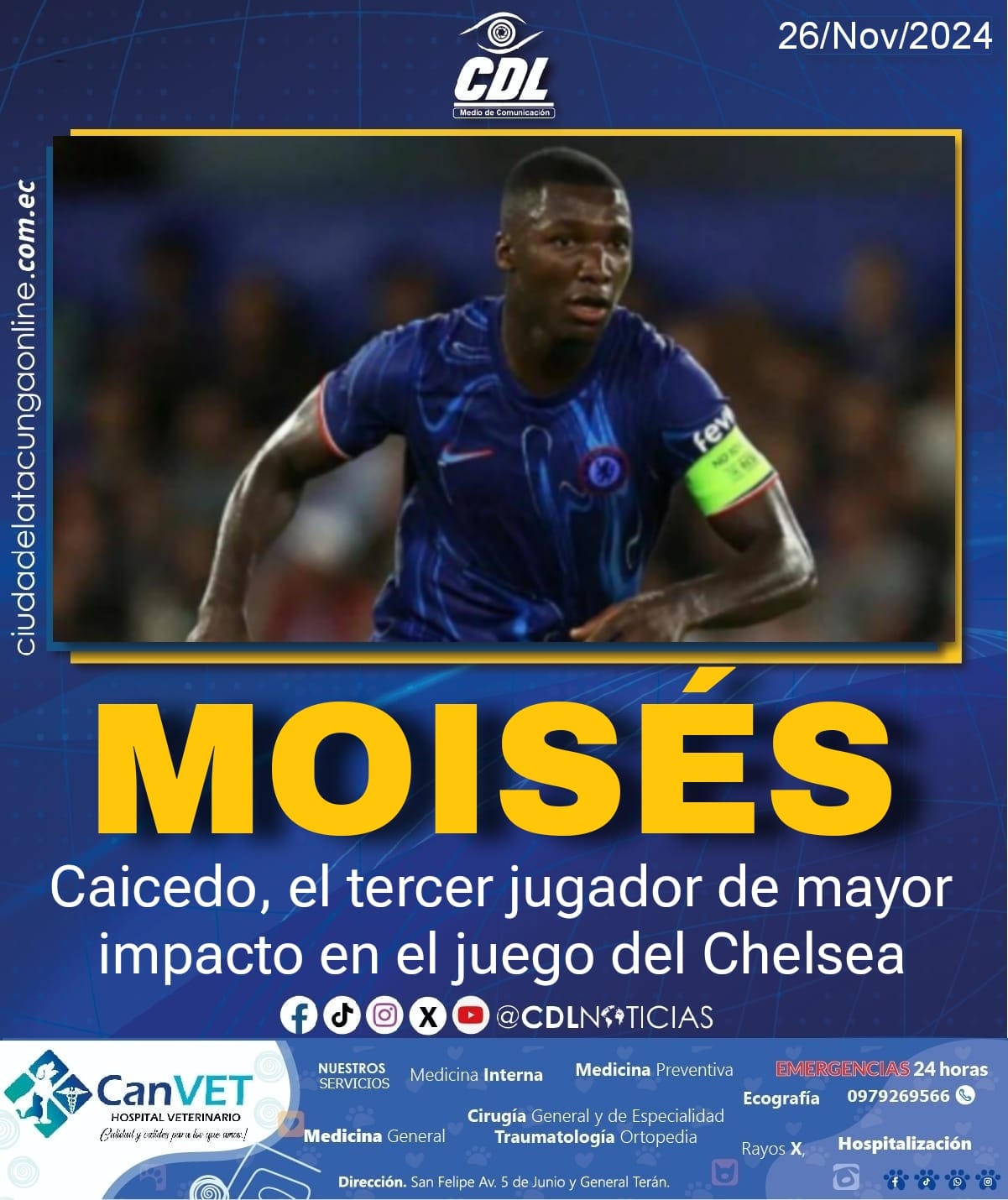 Moisés Caicedo, el tercer jugador de mayor impacto en el juego del Chelsea