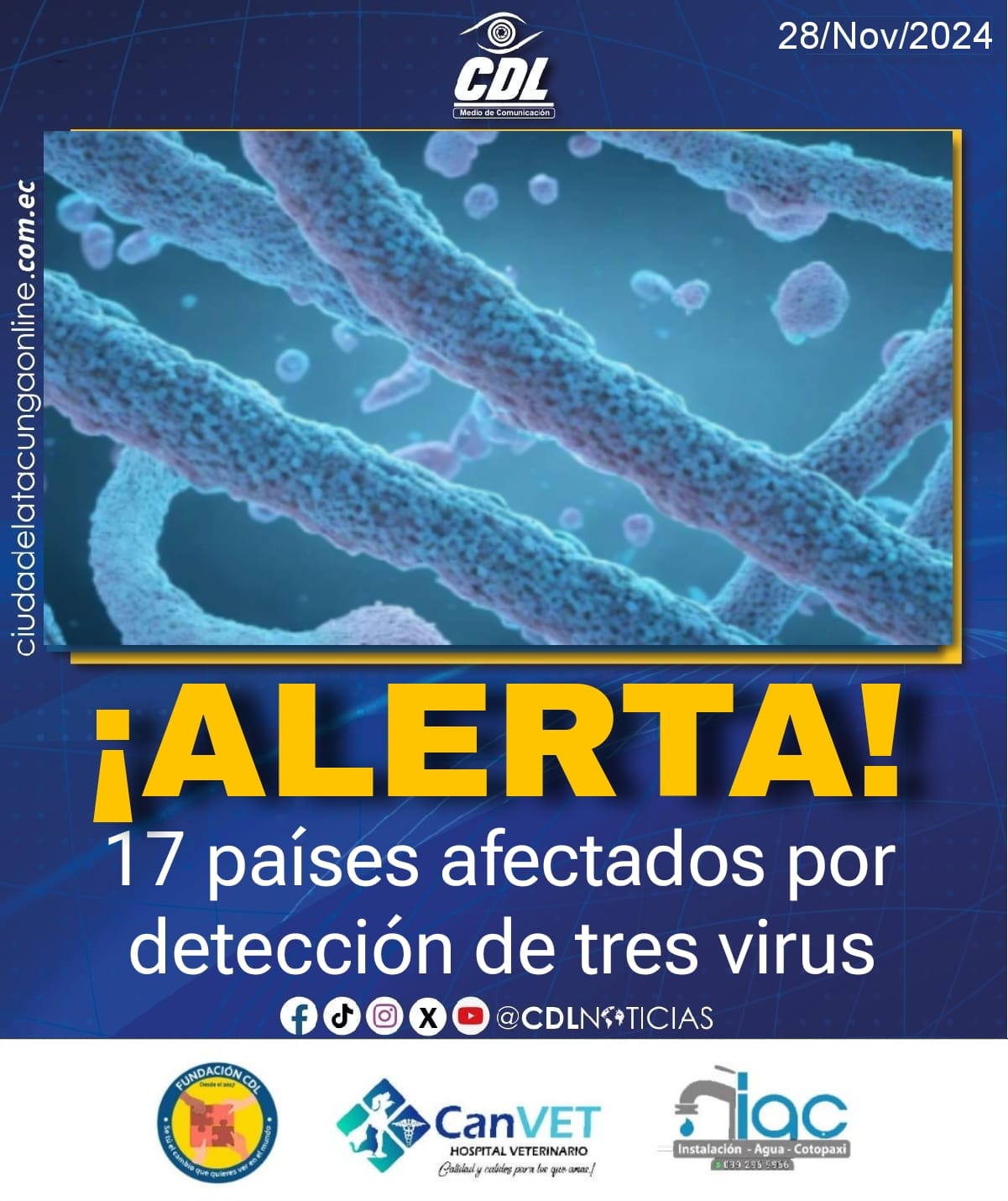 ¡Alerta! 17 países afectados por detección de tres virus