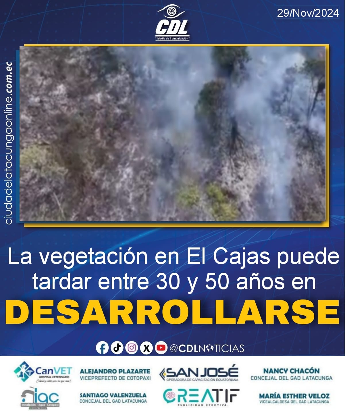 La vegetación en El Cajas puede tardar entre 30 y 50 años en desarrollarse