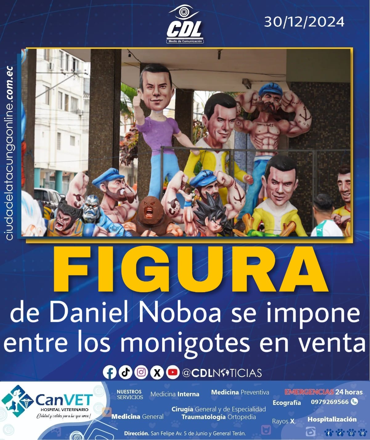 Figura de Daniel Noboa se impone entre los monigotes en venta en Guayaquil y Quito