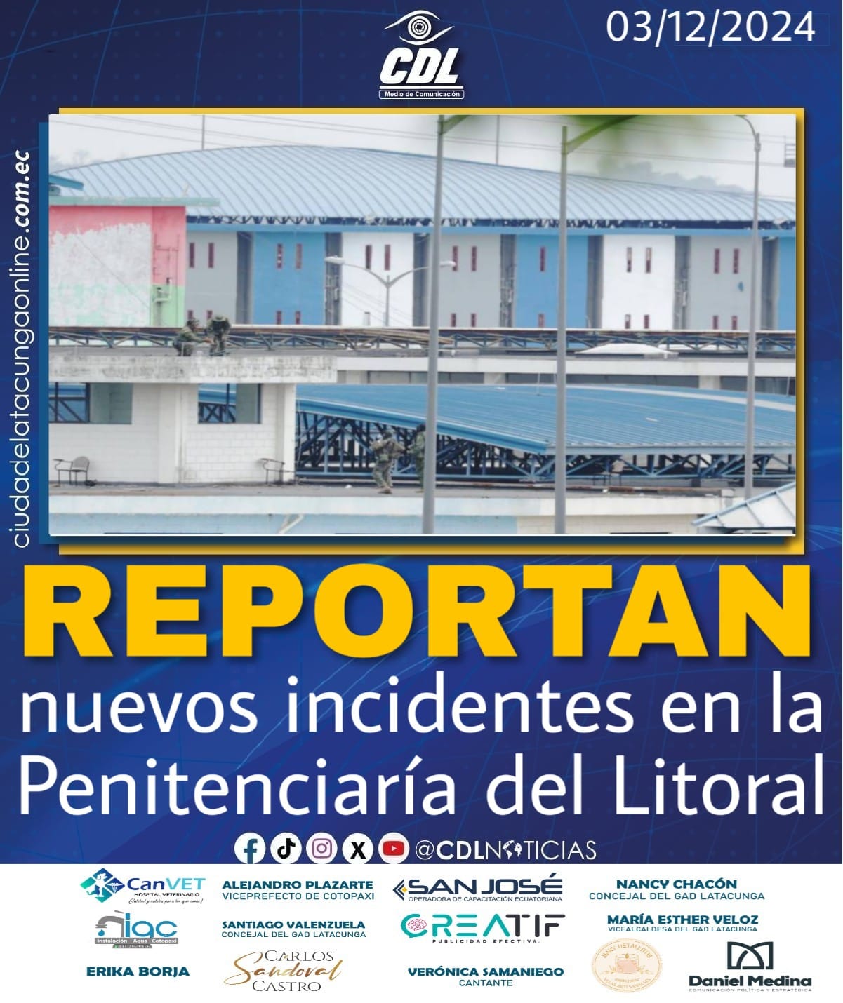 Reportan nuevos incidentes en la Penitenciaría del Litoral