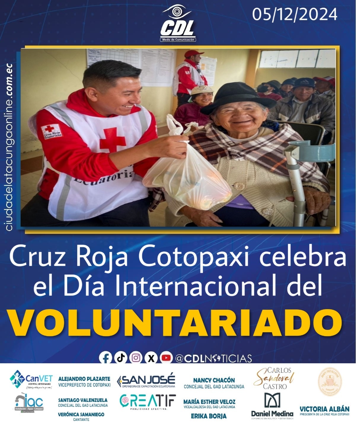 Cruz Roja Cotopaxi celebra el Día Internacional del Voluntariado