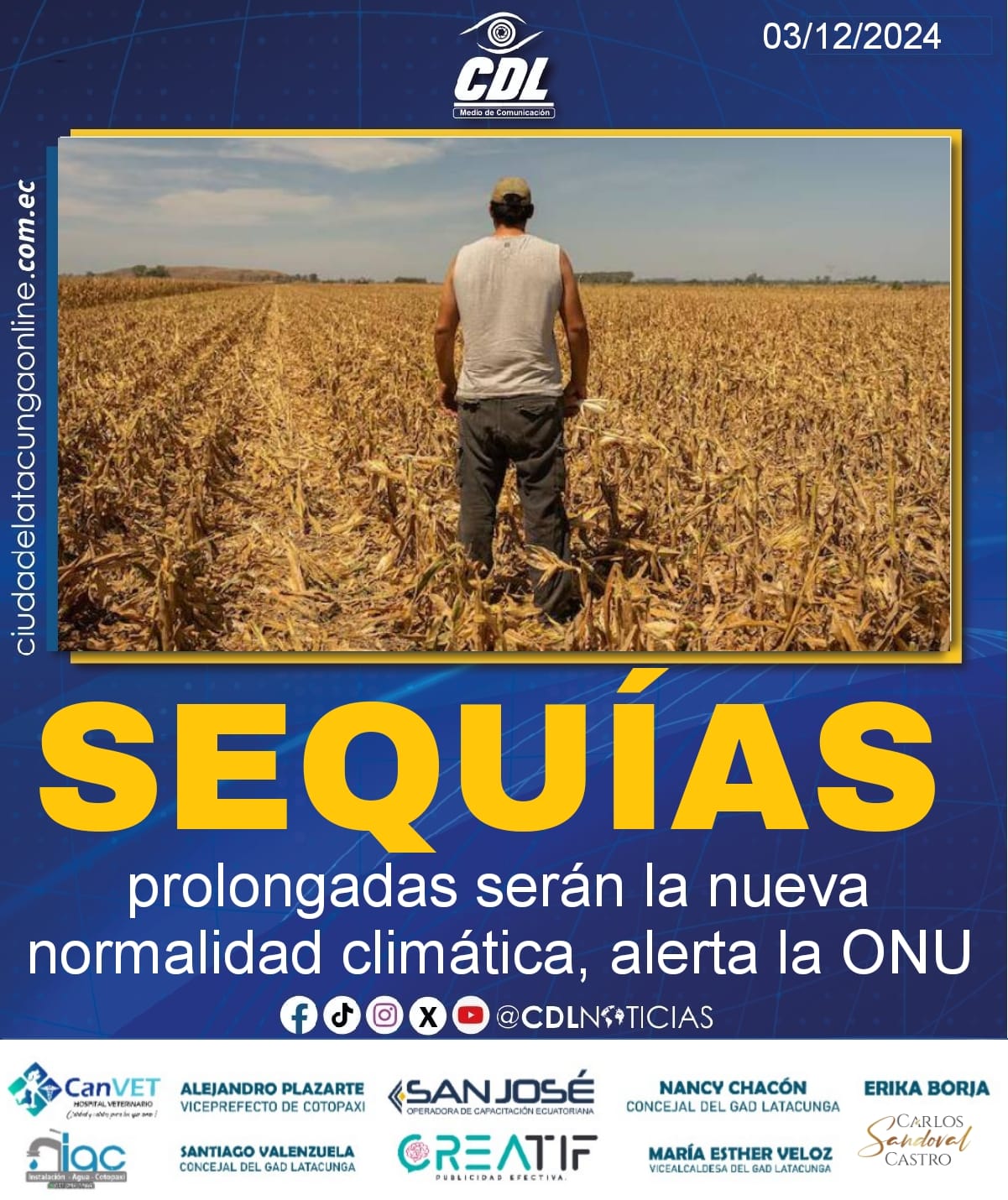 Las sequías prolongadas serán la nueva normalidad climática, alerta la ONU