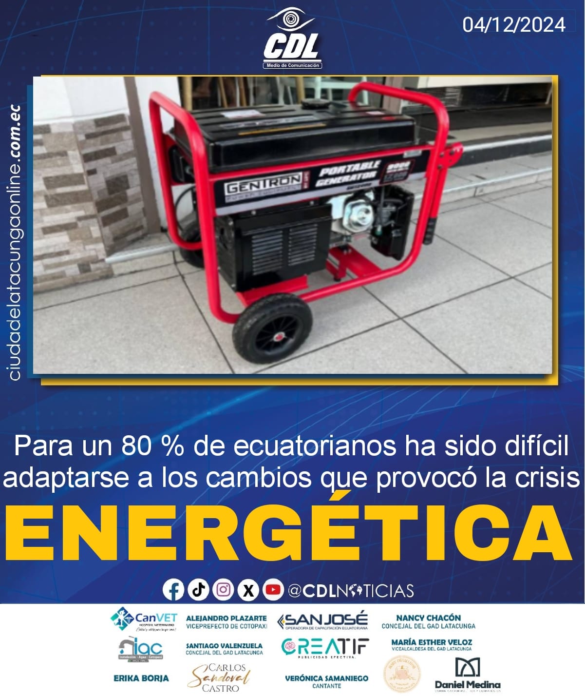 Para un 80 % de ecuatorianos ha sido difícil adaptarse a los cambios que provocó la crisis energética