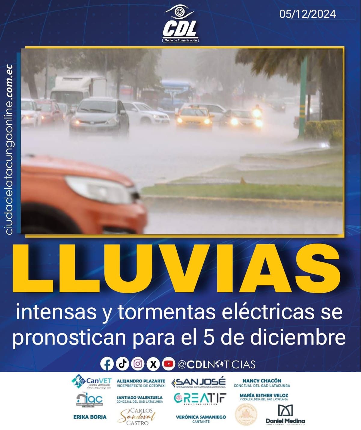 Clima en Ecuador | Lluvias intensas y tormentas eléctricas se pronostican para el 5 de diciembre