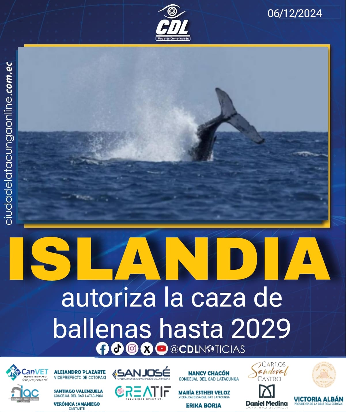 Islandia autoriza la caza de ballenas hasta 2029