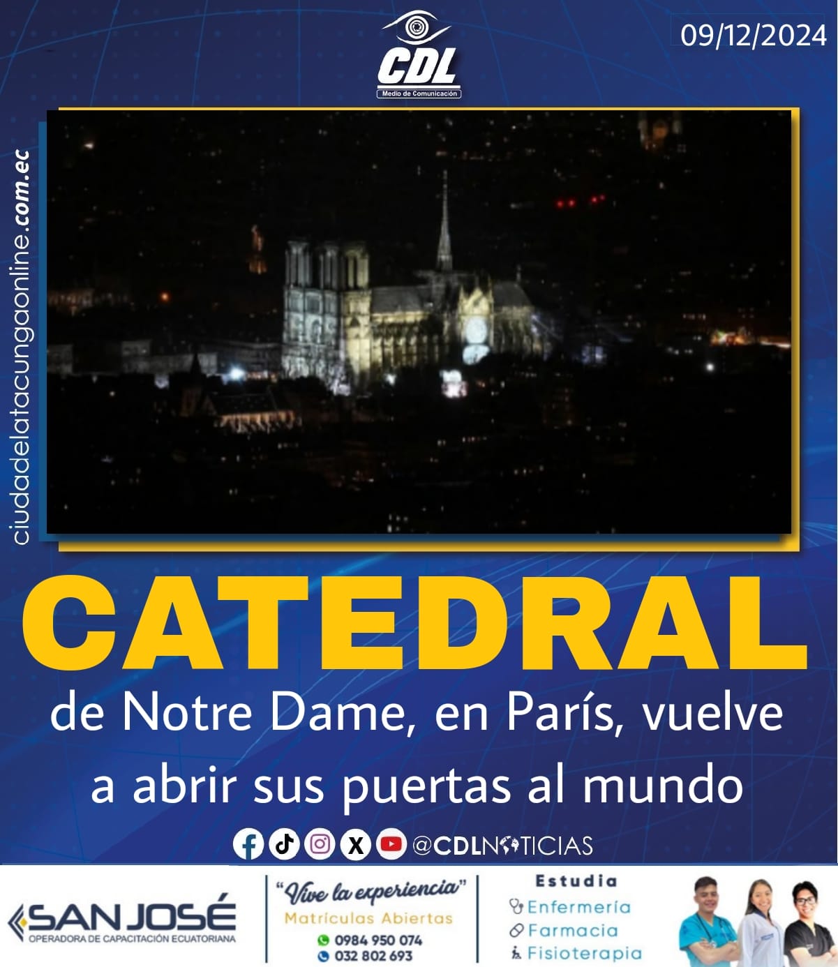 La catedral de Notre Dame, en París, vuelve a abrir sus puertas al mundo
