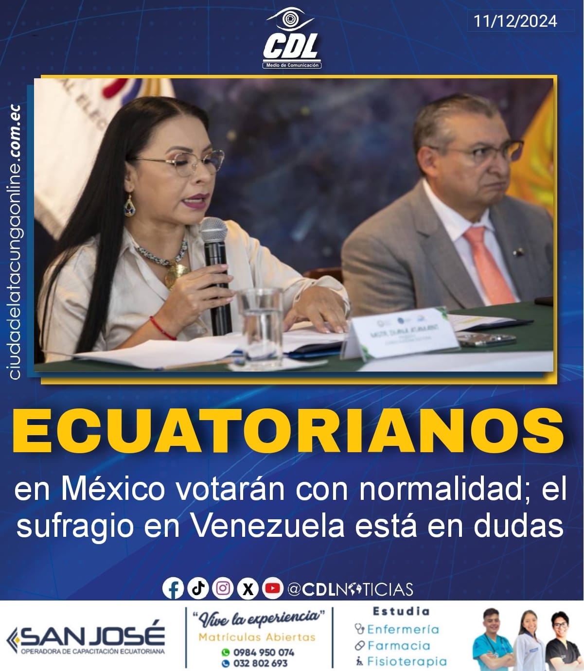 Los ecuatorianos en México votarán con normalidad; el sufragio en Venezuela está en dudas