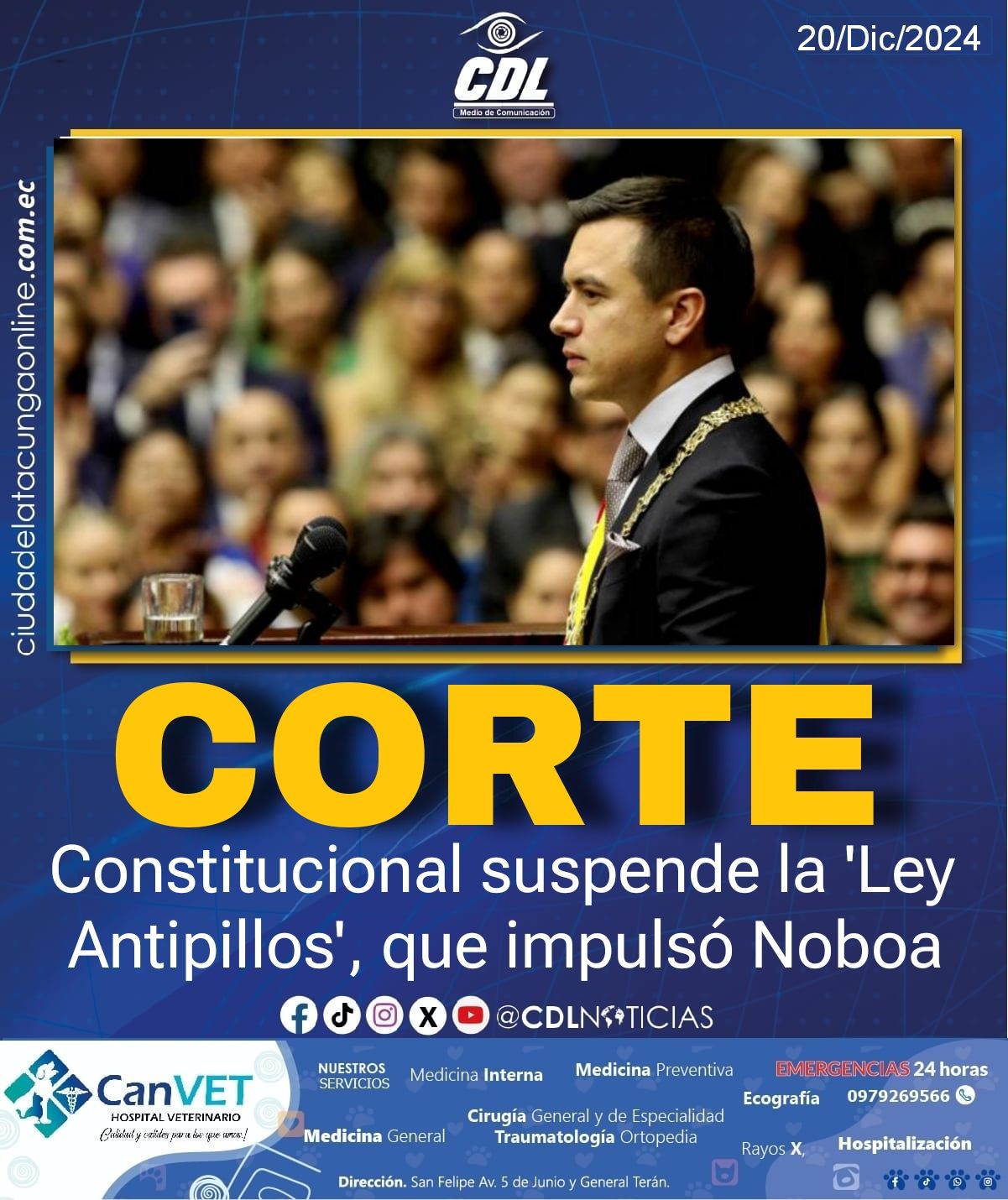 Corte Constitucional suspende la ‘Ley Antipillos’, que impulsó Noboa