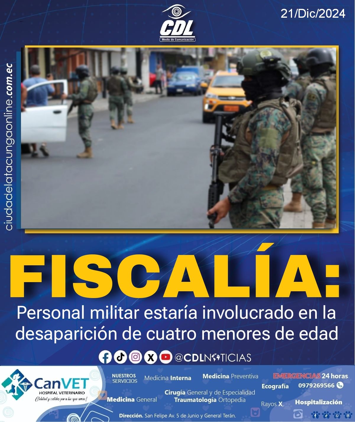 Fiscalía: Personal militar estaría involucrado en la desaparición de cuatro menores de edad