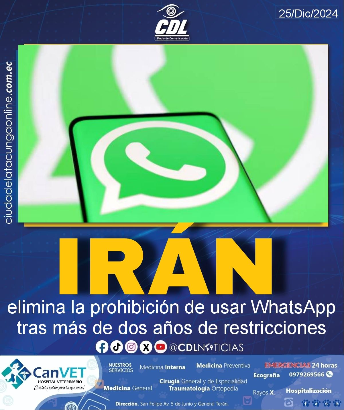 Irán elimina la prohibición de usar WhatsApp tras más de dos años de restricciones