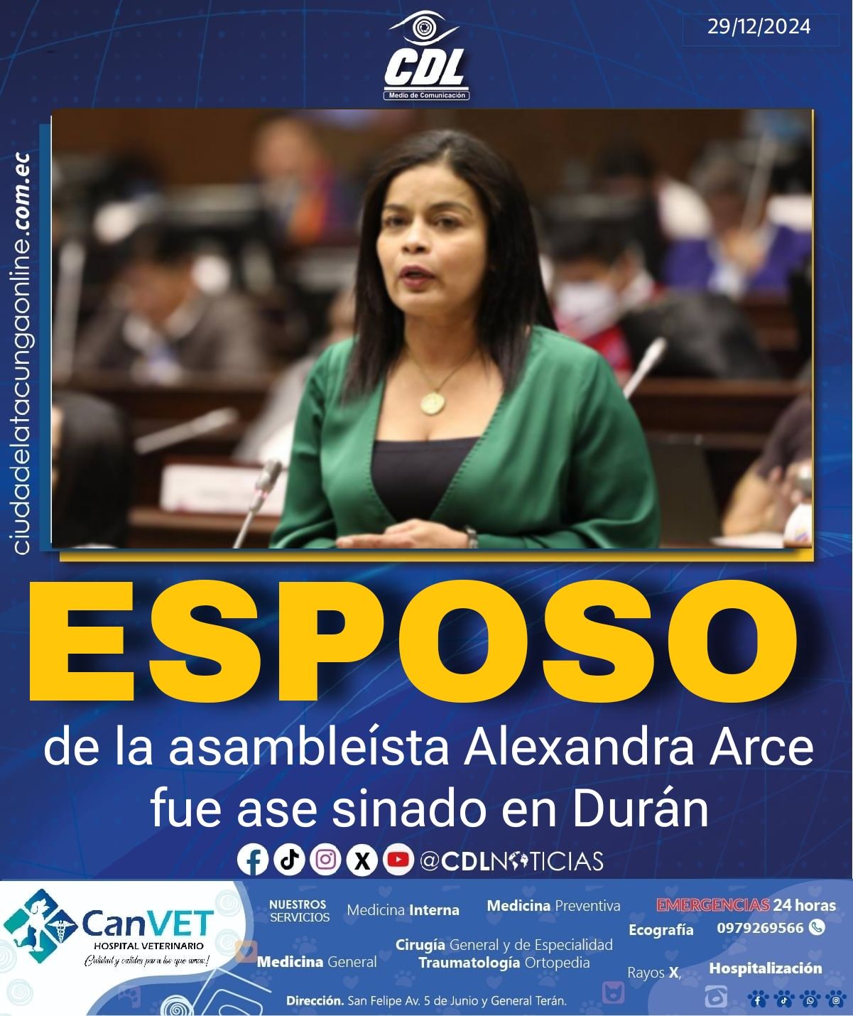 El esposo de la asambleísta Alexandra Arce fue asesinado en Durán