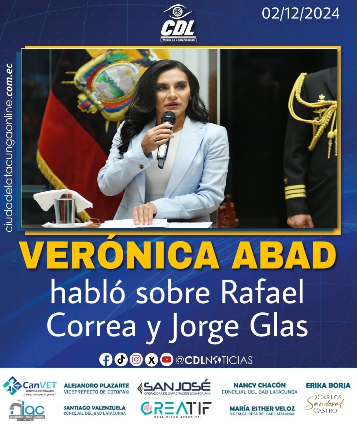 Verónica Abad habló sobre Rafael Correa y Jorge Glas
